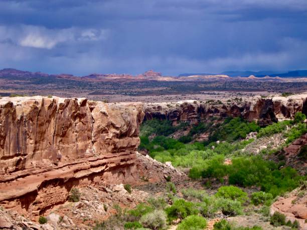 istock Thunderstorm brewing over Arches National Park 1391474581