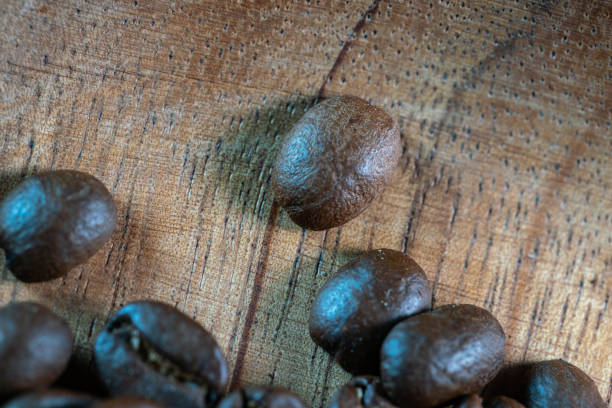 coffee bean On wooden table