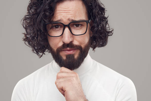istock Bearded man in glasses in studio 1391504907