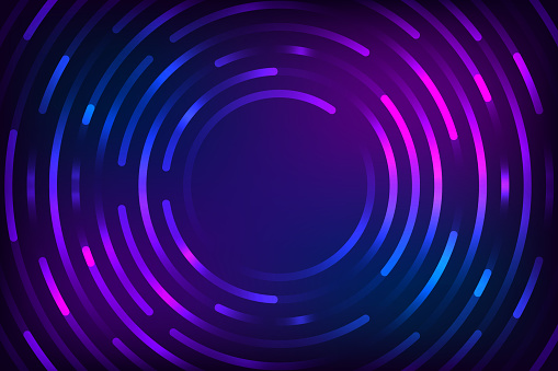Abstract colorful circle technology background