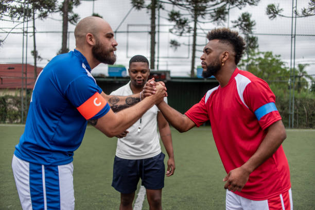istock Players saluting each other before the game 1391525730