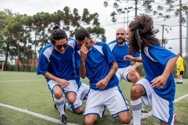 istock Players celebrating a goal 1391525791