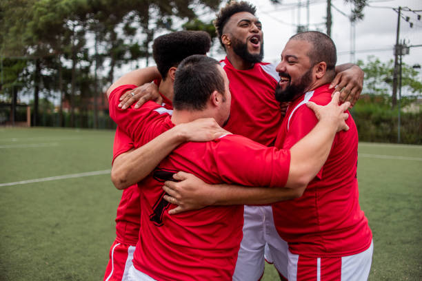 istock Players celebrating a goal 1391525801
