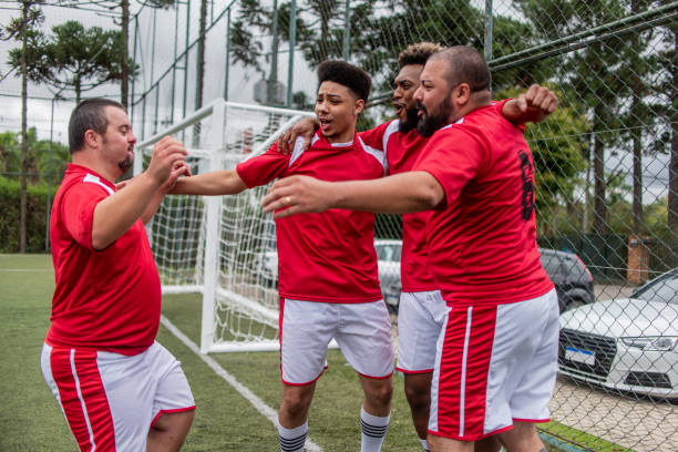 istock Players celebrating a goal 1391525804