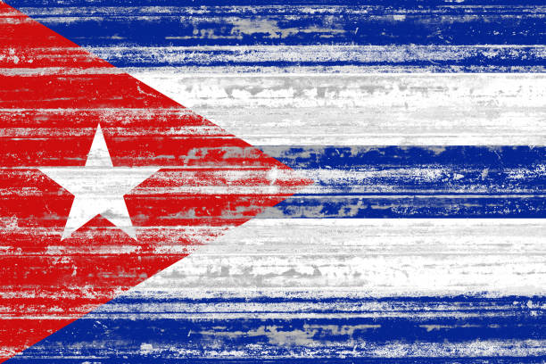 istock Cuba flag painted on a rustic old metal sheet 1391532657