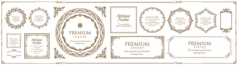 Elegant frame material. Luxury design material.