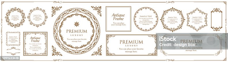 istock Elegant frame material. Luxury design material. 1391533418