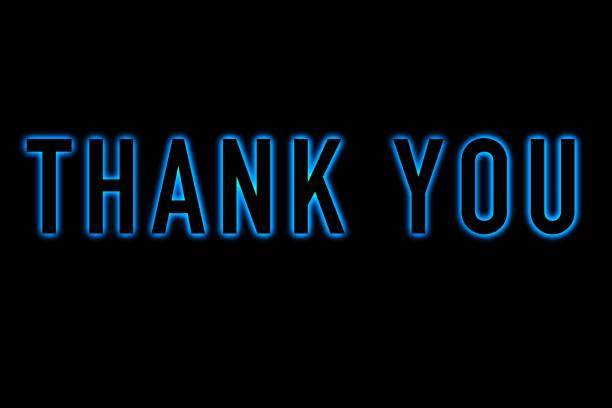 Neon Color Text Background Thank you