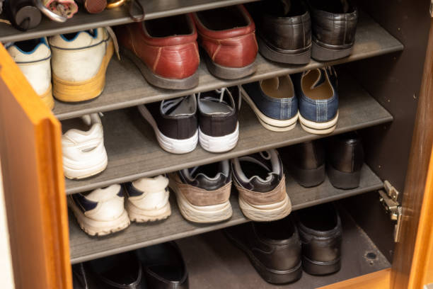 Lots of shoes in the shoe box Lots of shoes in the shoe box hit the road stock pictures, royalty-free photos & images