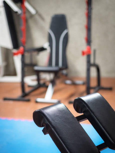 istock Old gym interior with equipment 1391545435