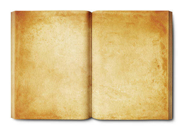 istock Vintage open book isolated on white background 1391548848