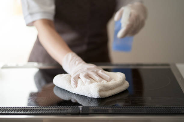istock Asian woman cleaning an IH cooking heater 1391551237