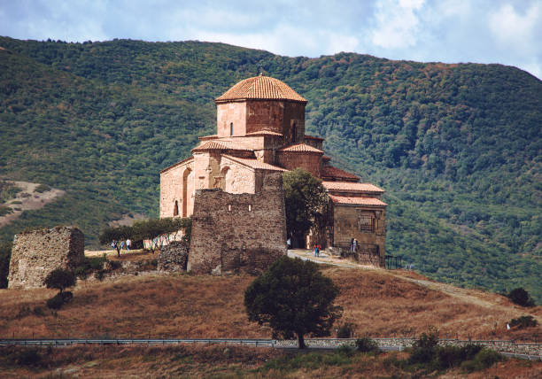 Old georgian orthodox Monastery Jvari, located near Mtskheta, Georgia. Summer daytime photo