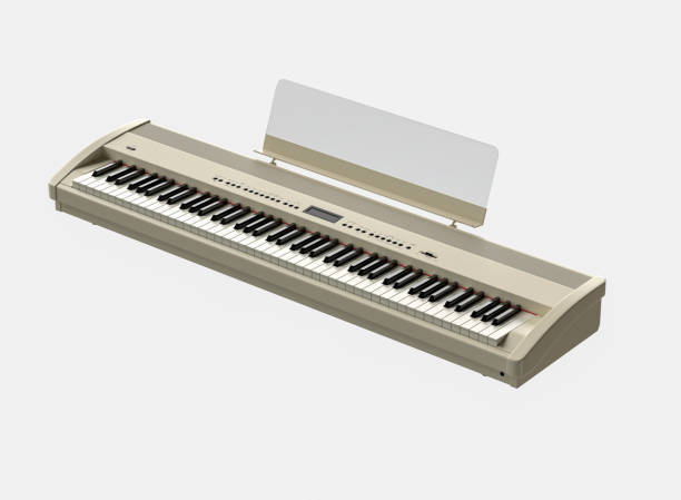 istock Digital piano isolated on white 1391554189