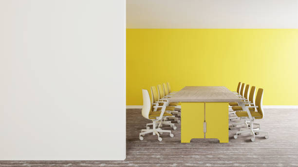 istock 3d rendering of meeting room in modern style 1391555597