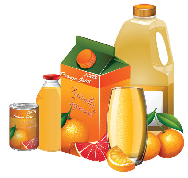 istock Set of orange products on white background 1391567114