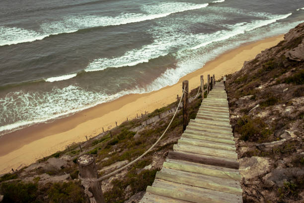 Steep staircase to beach
