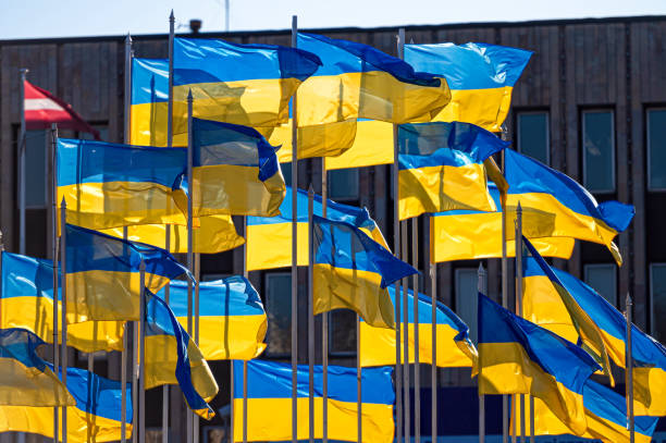 istock several national flags of Ukraine flutters in the wind 1391570539