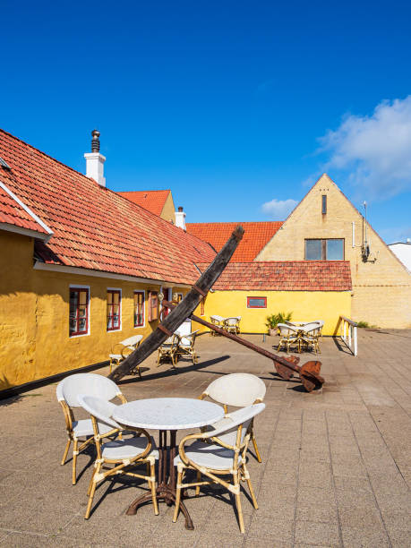 Outdoor area of a restaurant in Hirtshals in Denmark Outdoor area of a restaurant in Hirtshals in Denmark. hjorring stock pictures, royalty-free photos & images