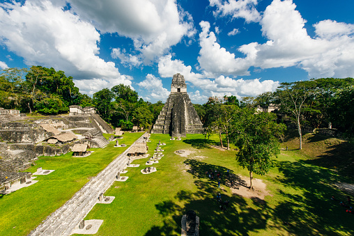 TIKAL, GUATEMALA Pyramids located in El Peten department, Tikal National Park