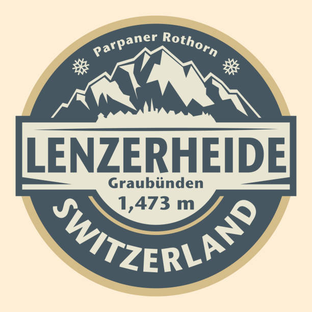 Emblem with the name of Lenzerheide, Switzerland Abstract stamp or emblem with the name of Lenzerheide, Switzerland, vector illustration arosa stock illustrations