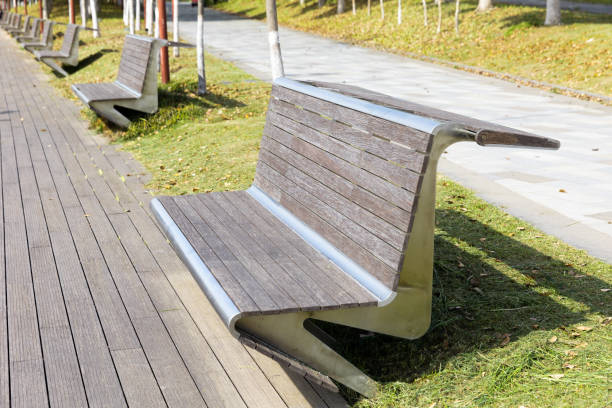 istock Seats in the park 1391585614