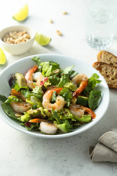 istock Salad with shrimps and avocado 1391585859