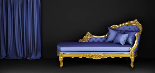 istock violet couch and curtains with black wall 1391593531