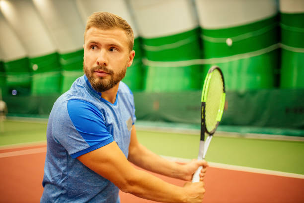 istock Professional tennis traner player playing a game 1391595147