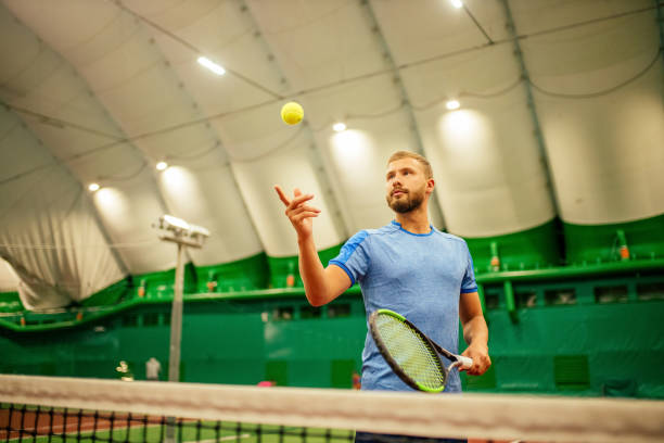 istock Professional tennis traner player playing a game 1391595158