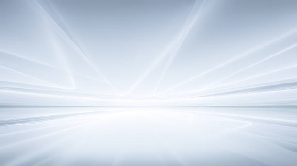 White Fractal Horizon Abstract Modern Technology Background with White Fractal Horizon horizon stock pictures, royalty-free photos & images