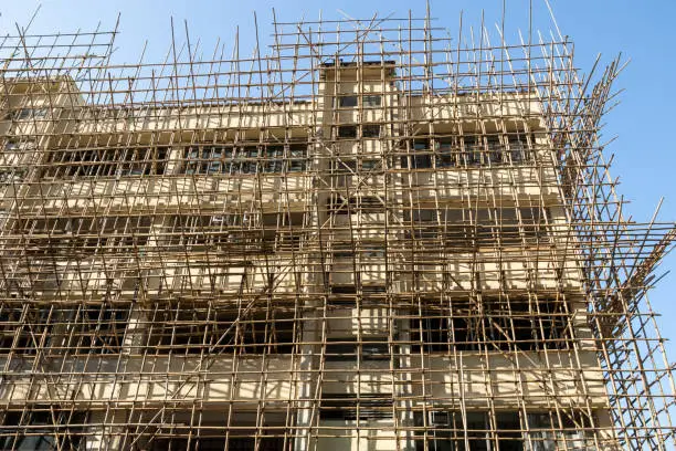 Photo of Bamboo scaffolding in Kowloon, Hong Kong