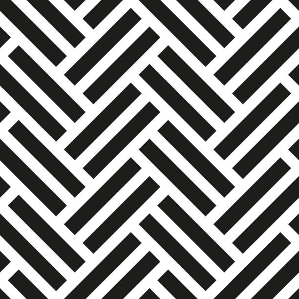 istock Herringbone parquet laminate floor wall texture. Vintage herringbone wooden floor seamless pattern 1391605249