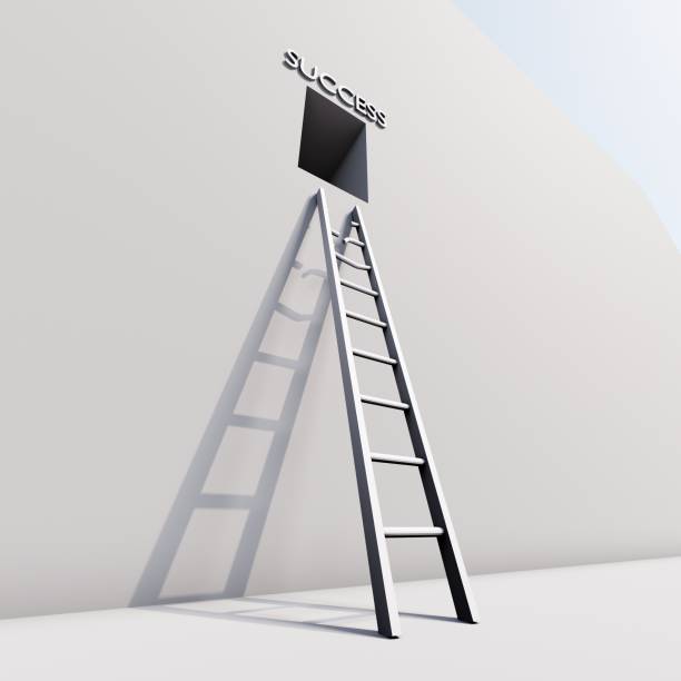 istock A ladder going to success have broken rungs, low angle 1391606508