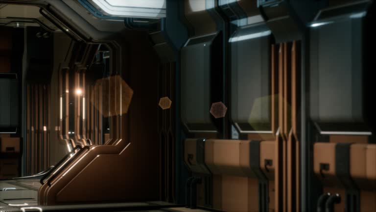 futuristic sci fi Spaceship interior
