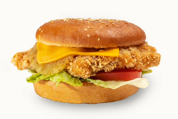 istock one burger with cheese meat and vegetables 1391615851