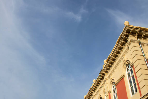 istock Low Angle Architectural View of Building with Copy Space Istanbul,Turkey. Turkish Classical buildings on day with blue sky and clouds. 1391617421