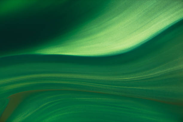 Abstract green lines design background Macro shot of acrylic paint aurora borealis photos stock pictures, royalty-free photos & images