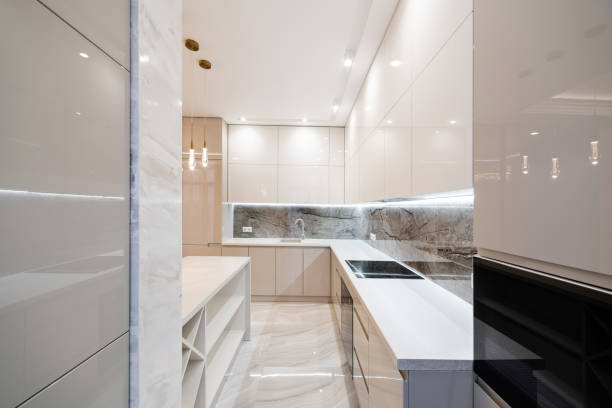 istock working space in the kitchen with white countertop and light furniture 1391624947