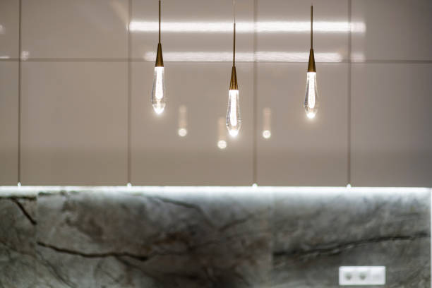 istock stylish and modern loft-style lamp in the kitchen 1391625606
