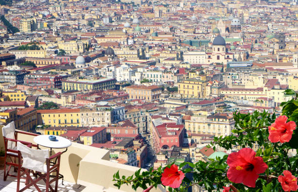 Top view to Naples city, Italy