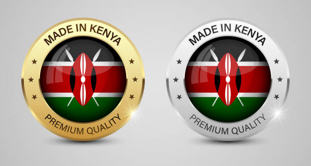 Made in Kenya graphics and labels set. Made in Kenya graphics and labels set. Some elements of impact for the use you want to make of it. making money origami stock illustrations