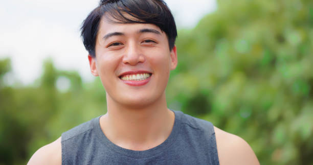 istock Asian sport man in undershirt 1391643741