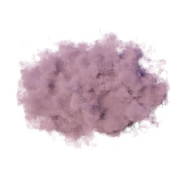 istock 3d render. Shapes of abstract pink cloud, clip art isolated on white background. 1391644187