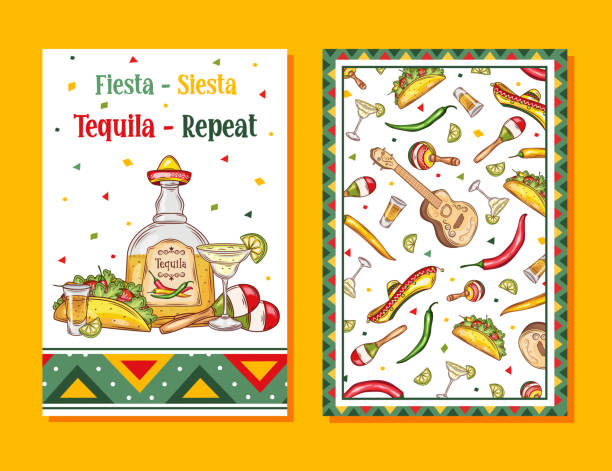 ilustrações de stock, clip art, desenhos animados e ícones de cinco de mayo.may 5, federal holiday in mexico greeting card cartoon style. vector banner. - mexican culture cinco de mayo backgrounds sombrero