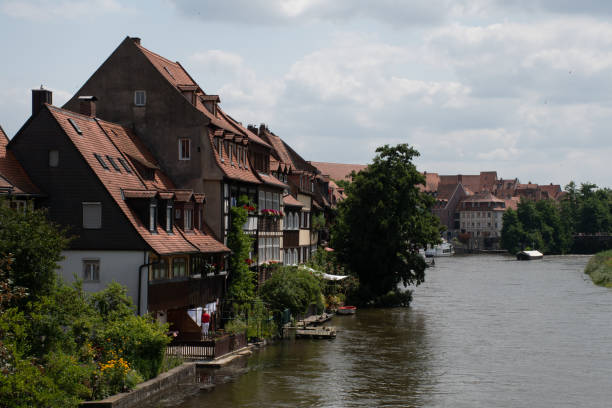 Little Venice in Bamberg, Germany Bamberg, Germany - July 20, 2021: Buildings in Klein Venedig (Little Venice), a former fishermen's district along the Regnitz river. klein venedig photos stock pictures, royalty-free photos & images