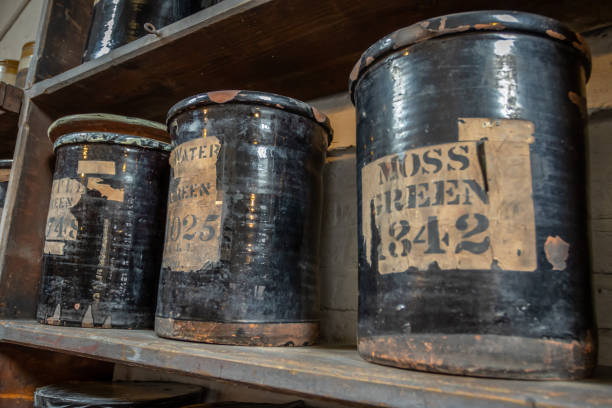 istock Clay pots that once contained oxides for colouring ceramics 1391657612