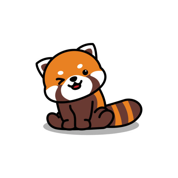 Panda Vermelha Do Desenho Animado Ilustração do Vetor - Ilustração de  vermelho, bebê: 230664380