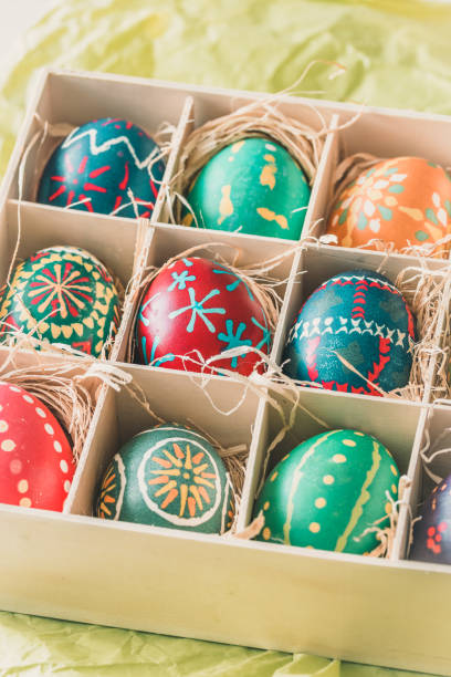 istock Colorful Easter eggs from East Germany, handmade with wax technique 1391659625