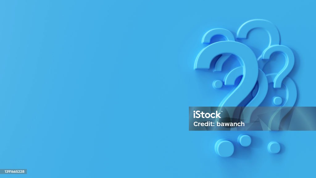 Large Question Mark In Blue Colors 3d Render Stock Photo - Download ...